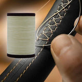 Maxbell Round Leather Waxed Thread DIY Wax String for Hand Sewing Necklace Bracelets Beige