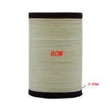 Maxbell Round Leather Waxed Thread DIY Wax String for Hand Sewing Necklace Bracelets Beige