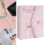 A5 Photocard Binder Plush A5 Binder Photo Album for Korean Idols Lovers Boys Pink