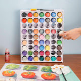 Maxbell Paint Storage Rack Artists Tool DIY Craft Container Rack Vertical Paint Rack 49 Hole