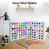 Maxbell Paint Storage Rack Artists Tool DIY Craft Container Rack Vertical Paint Rack 49 Hole