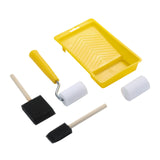 Maxbell Mini Paint Rollers Paint Roller with Tray for Furniture Bookroom Art Project Yellow