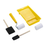 Maxbell Mini Paint Rollers Paint Roller with Tray for Furniture Bookroom Art Project Yellow