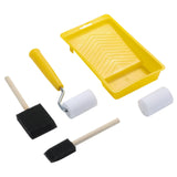 Maxbell Mini Paint Rollers Paint Roller with Tray for Furniture Bookroom Art Project Yellow