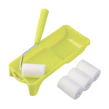 Maxbell Mini Paint Rollers Paint Roller with Tray for Furniture Bookroom Art Project 6 set Green