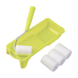 Maxbell Mini Paint Rollers Paint Roller with Tray for Furniture Bookroom Art Project 6 set Green