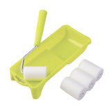 Maxbell Mini Paint Rollers Paint Roller with Tray for Furniture Bookroom Art Project 6 set Green