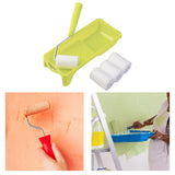 Maxbell Mini Paint Rollers Paint Roller with Tray for Furniture Bookroom Art Project 6 set Green