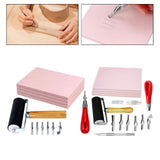 Maxbell Maxbell Stamp Making Kit Printing with Cutter Tools Rubber Block Stamp Carving Block Without Carve Knife