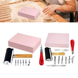 Maxbell Maxbell Stamp Making Kit Printing with Cutter Tools Rubber Block Stamp Carving Block Without Carve Knife