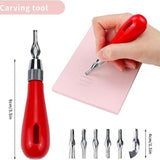 Maxbell Maxbell Stamp Making Kit Printing with Cutter Tools Rubber Block Stamp Carving Block Without Carve Knife