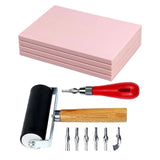 Maxbell Maxbell Stamp Making Kit Printing with Cutter Tools Rubber Block Stamp Carving Block Without Carve Knife