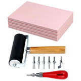 Maxbell Maxbell Stamp Making Kit Printing with Cutter Tools Rubber Block Stamp Carving Block Without Carve Knife