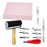 Maxbell Maxbell Stamp Making Kit Printing with Cutter Tools Rubber Block Stamp Carving Block With Carving Knife