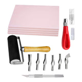 Maxbell Maxbell Stamp Making Kit Printing with Cutter Tools Rubber Block Stamp Carving Block With Carving Knife