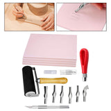 Maxbell Maxbell Stamp Making Kit Printing with Cutter Tools Rubber Block Stamp Carving Block With Carving Knife