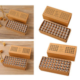 Maxbell Maxbell 40x Alphabet Stamps Decorative Stamper for Journaling Scrapbooking DIY Craft Style A