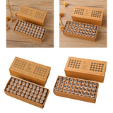 Maxbell Maxbell 40x Alphabet Stamps Decorative Stamper for Journaling Scrapbooking DIY Craft Style A