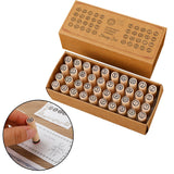 Maxbell Maxbell 40x Alphabet Stamps Decorative Stamper for Journaling Scrapbooking DIY Craft Style A