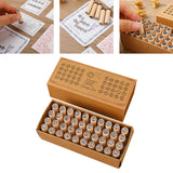 Maxbell Maxbell 40x Alphabet Stamps Decorative Stamper for Journaling Scrapbooking DIY Craft Style A
