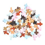 Maxbell Maxbell 50 Pieces Wooden Cross Charms for Jewelry Findings Key Chain Crafts Projects