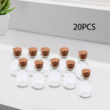 Maxbell Maxbell 20 Pieces Mini Glass Bottles with Cork Candy Bottles for DIY Jewelry Wedding