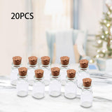 Maxbell Maxbell 20 Pieces Mini Glass Bottles with Cork Candy Bottles for DIY Jewelry Wedding