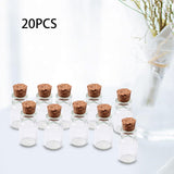 Maxbell Maxbell 20 Pieces Mini Glass Bottles with Cork Candy Bottles for DIY Jewelry Wedding