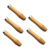Maxbell Maxbell 5 Pieces Wooden File Handle Screw on Craft Strong DIY Hand Tools Replacement Large