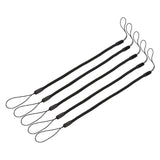 5 Pieces Tether Lanyard for Touch Pens Hanging Rope Black Coil Spring Straps 10cm