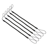 5 Pieces Tether Lanyard for Touch Pens Hanging Rope Black Coil Spring Straps 10cm