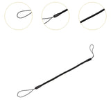 5 Pieces Tether Lanyard for Touch Pens Hanging Rope Black Coil Spring Straps 10cm
