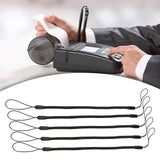 5 Pieces Tether Lanyard for Touch Pens Hanging Rope Black Coil Spring Straps 10cm