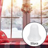 Maxbell 50 Pieces Christmas Bubble Bells Decor DIY Crafts for Party Festival Holiday 6.5cm