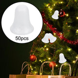Maxbell 50 Pieces Christmas Bubble Bells Decor DIY Crafts for Party Festival Holiday 6.5cm