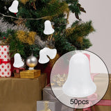Maxbell 50 Pieces Christmas Bubble Bells Decor DIY Crafts for Party Festival Holiday 6.5cm