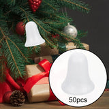 Maxbell 50 Pieces Christmas Bubble Bells Decor DIY Crafts for Party Festival Holiday 6.5cm
