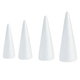Maxbell 16x Craft Foam Cones Project Foam Tree Cones for Painting Wedding Xmas Trees