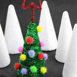 Maxbell 16x Craft Foam Cones Project Foam Tree Cones for Painting Wedding Xmas Trees