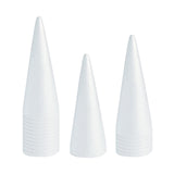 Maxbell 16x Craft Foam Cones Project Foam Tree Cones for Painting Wedding Xmas Trees
