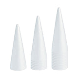 Maxbell 16x Craft Foam Cones Project Foam Tree Cones for Painting Wedding Xmas Trees
