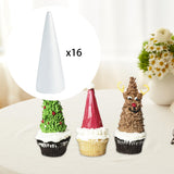 Maxbell 16x Craft Foam Cones Project Foam Tree Cones for Painting Wedding Xmas Trees