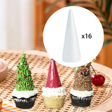 Maxbell 16x Craft Foam Cones Project Foam Tree Cones for Painting Wedding Xmas Trees