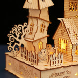 Maxbell Halloween DIY Puzzle House Creative DIY Model Building Kits for Holiday Gift