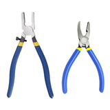 Maxbell Glass Pliers Glass Running Pliers for Mosaics Breaking Stained Glass Work with Flat Jaws