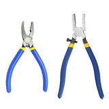 Maxbell Glass Pliers Glass Running Pliers for Mosaics Breaking Stained Glass Work with Flat Jaws