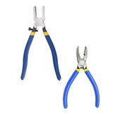Maxbell Glass Pliers Glass Running Pliers for Mosaics Breaking Stained Glass Work with Flat Jaws