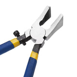 Maxbell Glass Pliers Glass Running Pliers for Mosaics Breaking Stained Glass Work with Flat Jaws