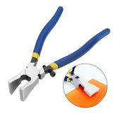 Maxbell Glass Pliers Glass Running Pliers for Mosaics Breaking Stained Glass Work with Flat Jaws