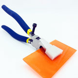 Maxbell Glass Pliers Glass Running Pliers for Mosaics Breaking Stained Glass Work with Flat Jaws